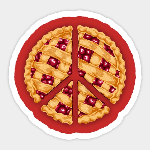 Peace of Pie Sticker by kellabell9